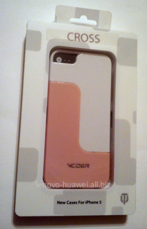 Чехол бампер CROSS для iPhone 5/5s Бело-розовый