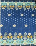 Комплект атласного постельного белья Татарстан на голубом