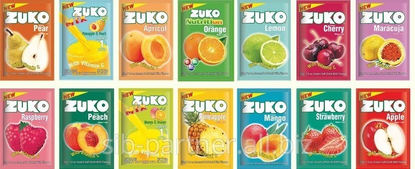 Растворимый напиток ZUKO Лимон, 8*12шт*25гр