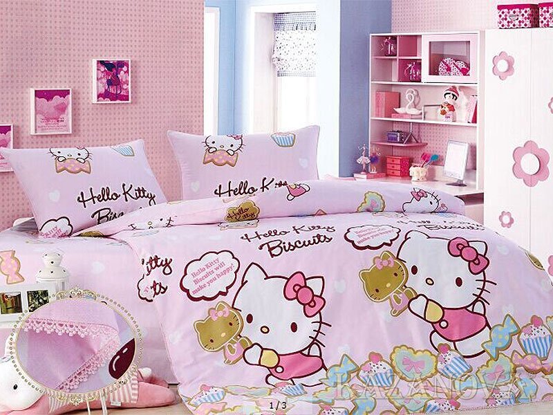 Комплект постельного белья кпб 1,5 сатин kitty rose розовый казанова
