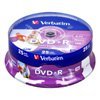 Диск DVD+R 4.7Gb, Verbatim  16x Printable cake 25 (43539)