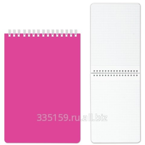 Блокнот А6, 110х145 мм, 80 л., Хатбер, гребень, пластиковая обложка, Diamond-розовый