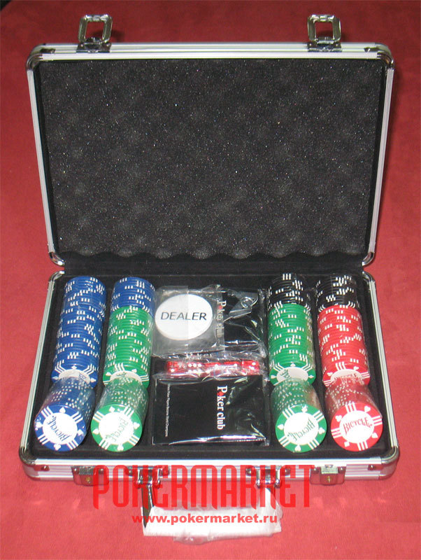 Набор для игры в покер BICYCLE 200 (200 фишек без номинала)