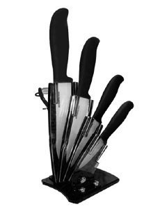 набор керамических ножей (6 предметов) черные