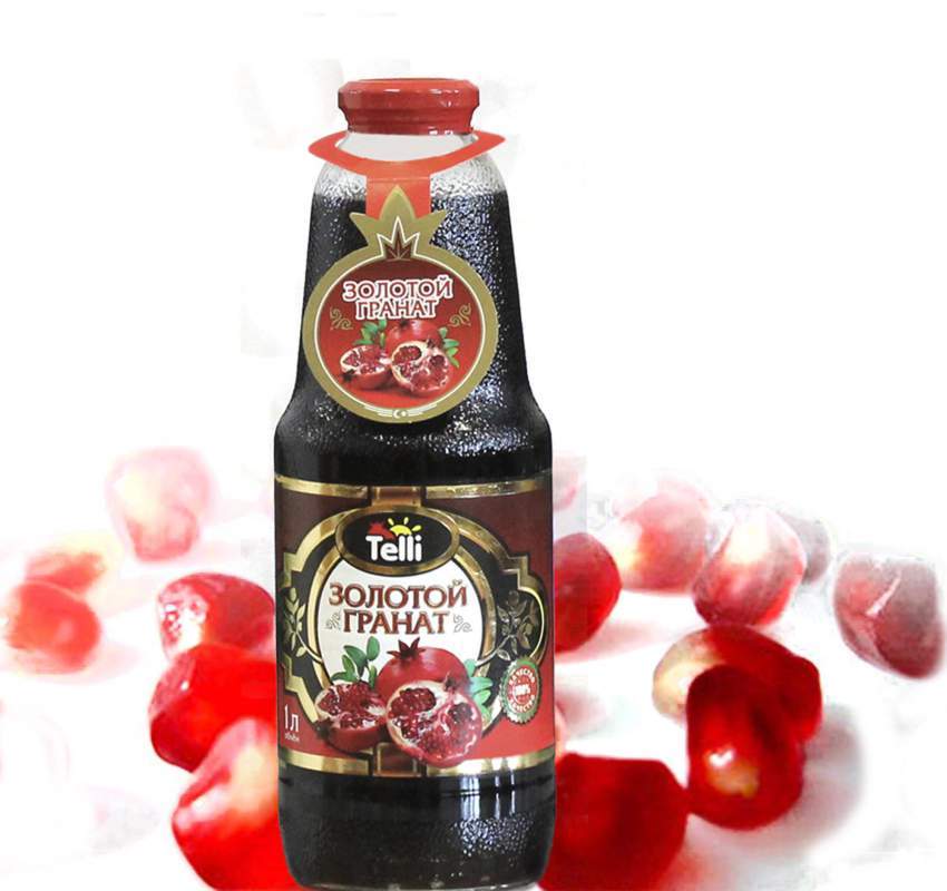 Гранатовый сок Азербайджана в стекле для России и для экспорта.