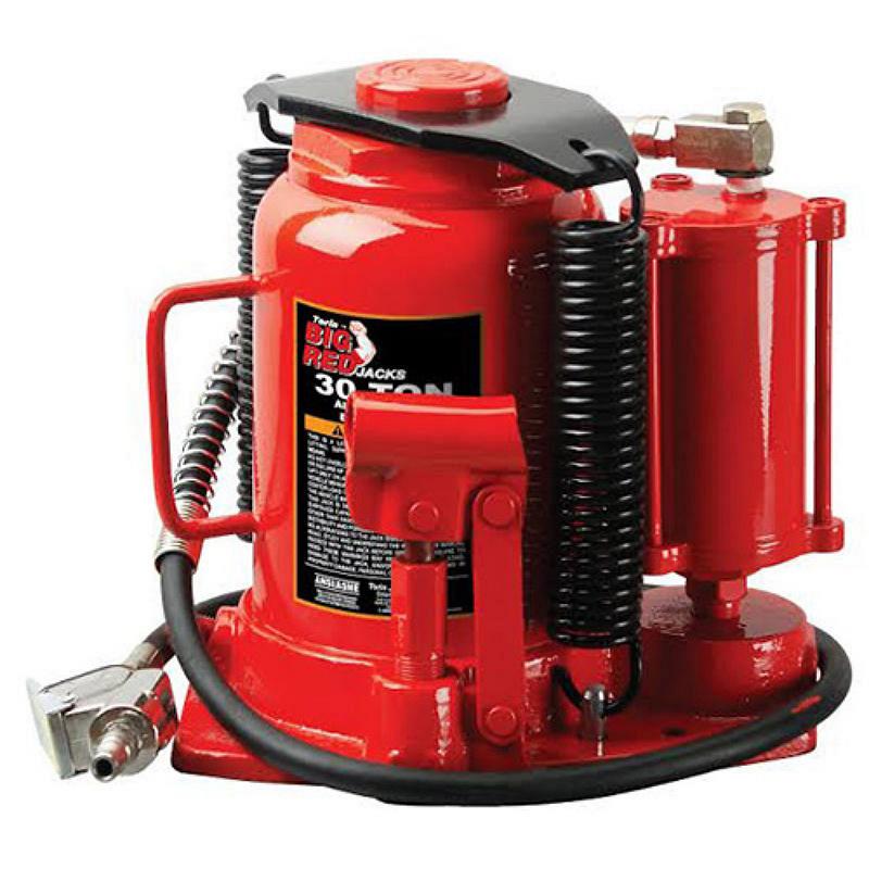 Домкрат бутылочный гидравлический 30т (250-405 мм) пневматический BIG RED