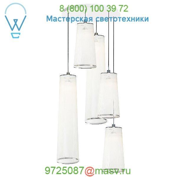 SOLI CHAN MIX 24/48 - 5 WHT Pablo Designs Mixed Solis 5 Chandelier, светильник