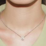 S925 sterling silver necklace with diamond - Раздел: Галантерея, бижутерия, ювелирные изделия