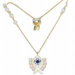S925 sterling silver diamond pearl fish clavicle chain - Раздел: Галантерея, бижутерия, ювелирные изделия