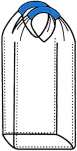 Биг-бэг мешки  МКР 60х60х150, одна стропа, плотность 160г/м2, с загрузочным люком