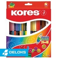 Набор цветных карандашей Kores Kolores Duo (24 цвета)