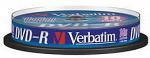 DVD-R диск Verbatim 4,7Gb 16x 10шт CakeBox