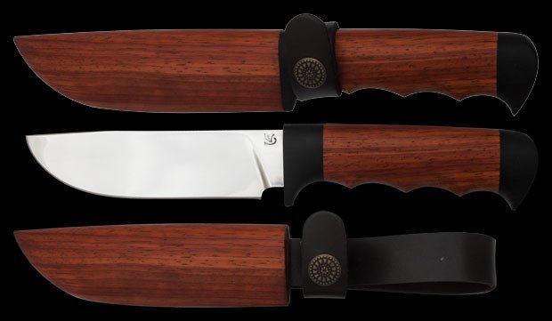 Нож Бобр сталь Х12Ф1 в деревянных ножнах
