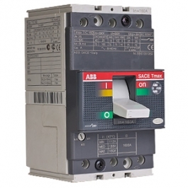 Выключатель автоматический Tmax 160А  T1C 160 TMD160-1600 3p F FC Cu   25кА  (1SDA050902R1) ABB