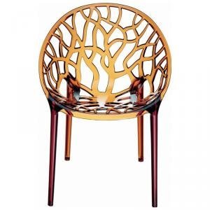 Пластиковое кресло, янтарный, 450x590x800 мм, Siesta, Crystal