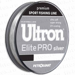 Леска ULTRON Elite Platinum 0,18 мм, 100 м, 4,0 кг, серебр. (уп.5 шт)