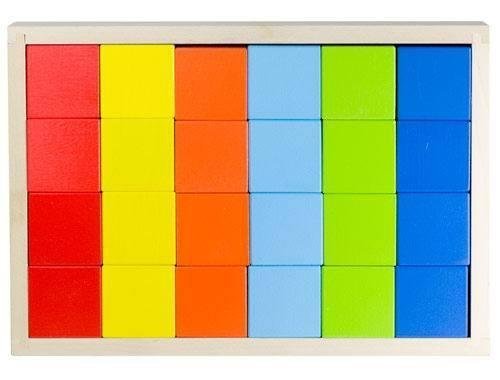 Набор «Кубики» деревянный окрашенный, 24 шт. в наборе, 6 цветов
