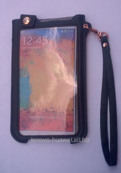 Чехол кожаный для Samsung Galaxy Note 3 черный