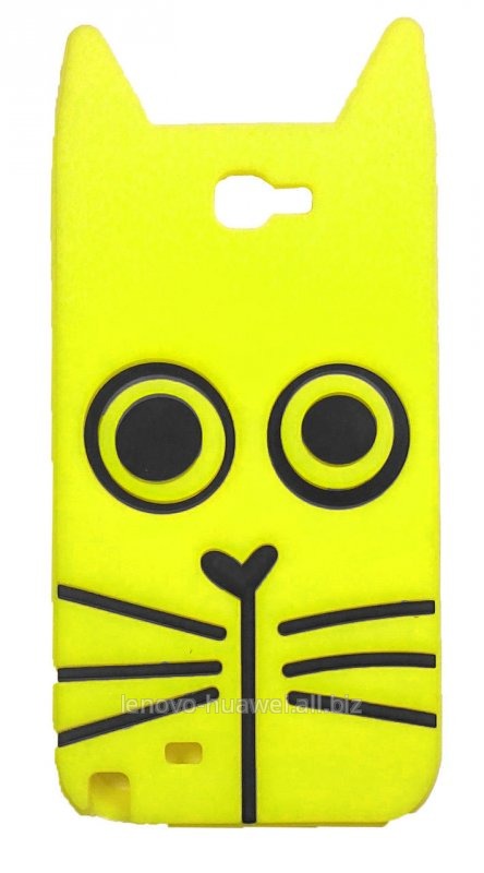 Чехол силиконовый Marc Jackobs Кот Желтый для SAMSUNG Galaxy Note II N7100