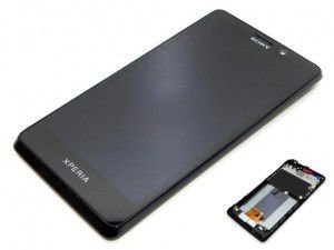 Дисплей Sony Ericsson LT30p Xperia T black with touchscreen with frame