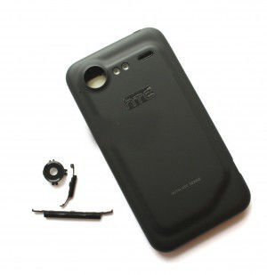 Корпус HTC G11, S710e Incredible S, black orig передняя+задняя панель+средняя часть