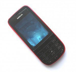 Корпус Nokia 202 Asha red high copy полный комплект