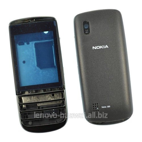 Корпус Nokia 300 Asha black high copy полный комплект