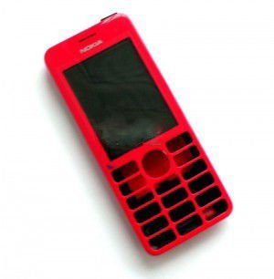 Корпус Nokia 206 Asha red high copy полный комплект