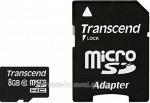 Карта памяти microSDHC 8Gb Transcend (Class 10) + Adapter SD