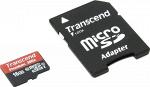 Карта памяти microSDHC (UHS-1) 16Gb Transcend (Class 10) + Adapter SD