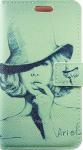 Чехол-книжка для Huawei G520 "Girl with hat"