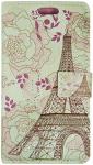 Чехол-книжка для iPhone 4G "Eiffel rose"
