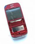 Корпус Nokia 302 Asha red high copy полный комплект