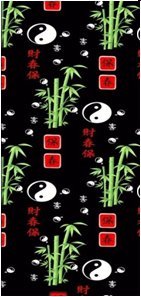 Комплект шелкового постельного белья Бамбук на черном