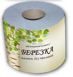 Однослойная туалетная бумага Березка