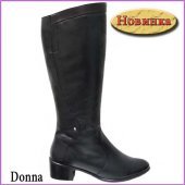 Сапоги кожаные Donna черн/коричн