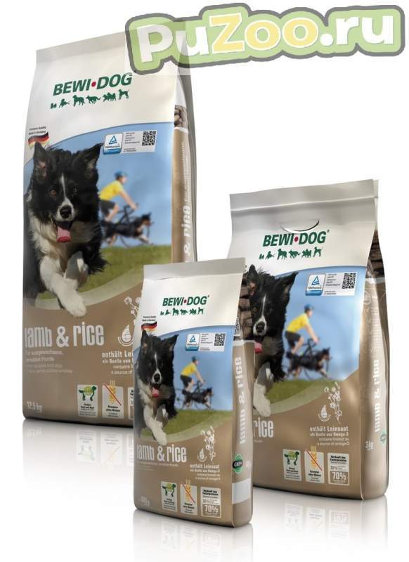 Bewi Dog Lamb & Rice - гипоаллергенный сухой корм для собак с нормальным уровнем активности с ягненком и рисом Беви дог