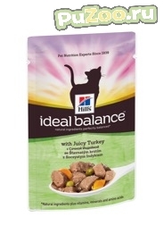 Hill's ideal balance adult - консервы с индейкой и овощами хиллс айдиал баланс эдалт для взрослых кошек всех пород