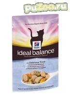 Hill's ideal balance adult - консервы с форелью и овощами хиллс айдиал баланс эдалт для взрослых кошек всех пород