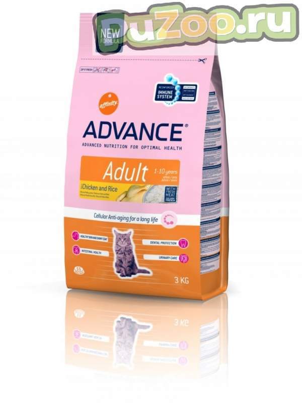 Advance affinity - сухой корм c курицей и рисом для взрослых кошек всех пород эдванс аффинити эдалт (adult chicken & rice)