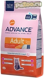 Advance affinity - сухой корм c лососем и рисом для взрослых кошек всех пород эдванс аффинити эдалт (adult salmon & rice)