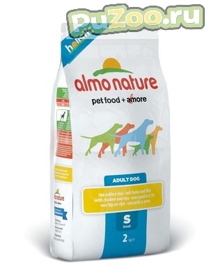 Almo Nature Holistic Adult Dog - сухой корм для взрослых собак малых пород с курицей Алмо Натуре Pet Food + Amore