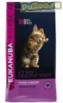 Eukanuba cat kitten healthy start - сухой корм для котят от 1 до 12 месяцев, беременных и кормящих кошек с курицей и печенью эукануба киттен