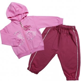 Комплект одежды Estella для девочки, брюки, толстовка, хлопок 100%, футер 2-х ниточный