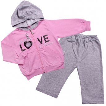 Комплект одежды Estella для девочки, брюки, кофточка, хлопок 100%, футер 2-х ниточный
