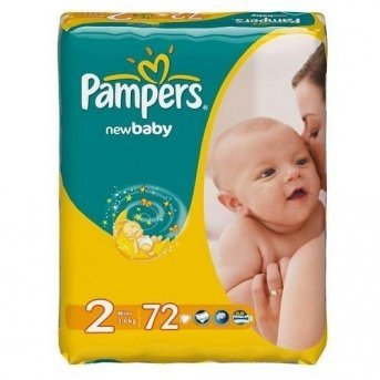 Подгузники PAMPERS New Baby Mini (3-6 кг) Экономичная Упаковка 72 шт., р.2