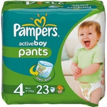 Подгузники-трусики PAMPERS Active Boy Maxi (9-14 кг) Средняя Упаковка 23 шт.