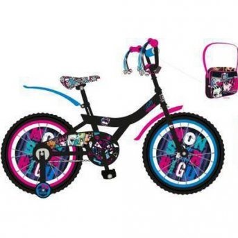 Велосипед 16 дюймов Navigator Monster High,MH-тип,диски,сталь.цвет.обод,сУмка,односост.шатун
