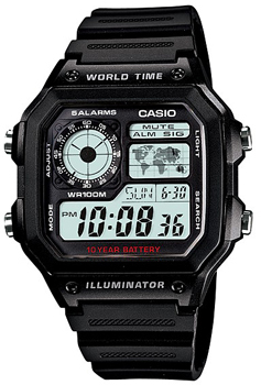 Часы наручные Casio  AE-1200WH-1A