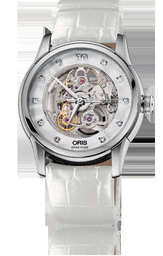 Часы наручные Oris 734 7670 4019 ремень белый